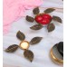 Black & Gold Leaves Urli & Dia Set of 2